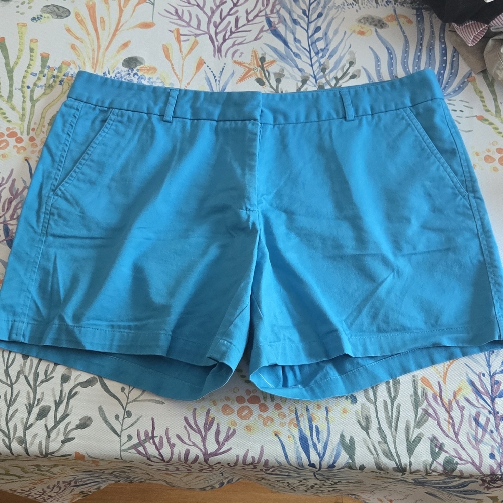 Womens Blue Khaki Shorts